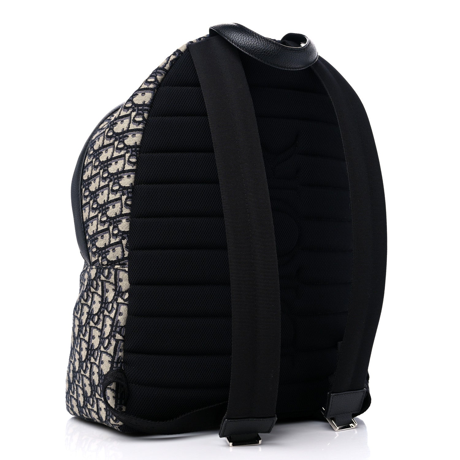 Christian Dior Oblique Calfskin Rider Backpack Beige Black 3 of 8