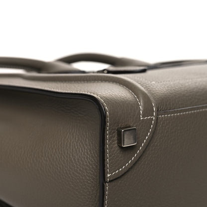 Celine Drummed Calfskin Micro Luggage Souris 8 of 11