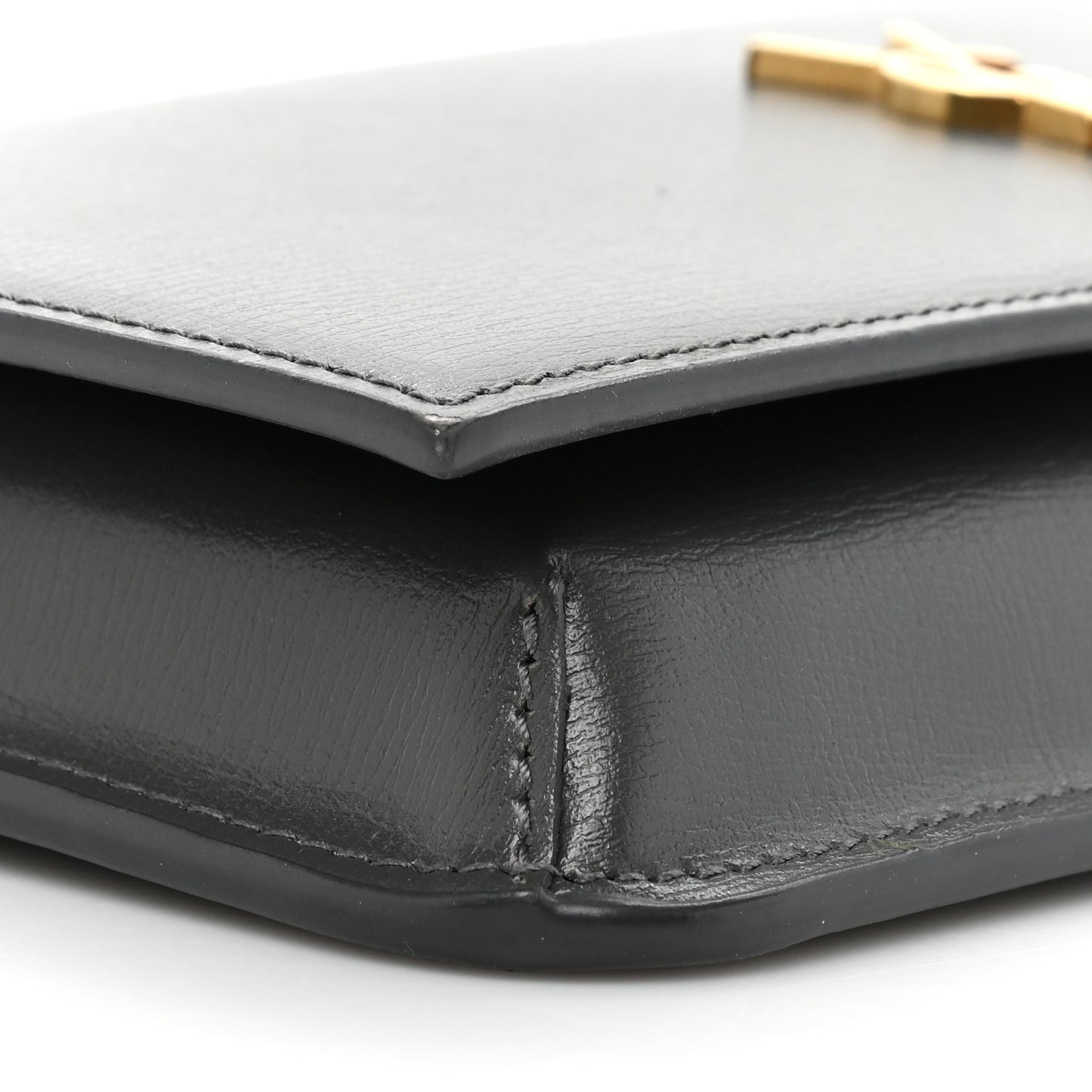 Smooth Calfskin Monogram Phone Holder Crossbody Pebble