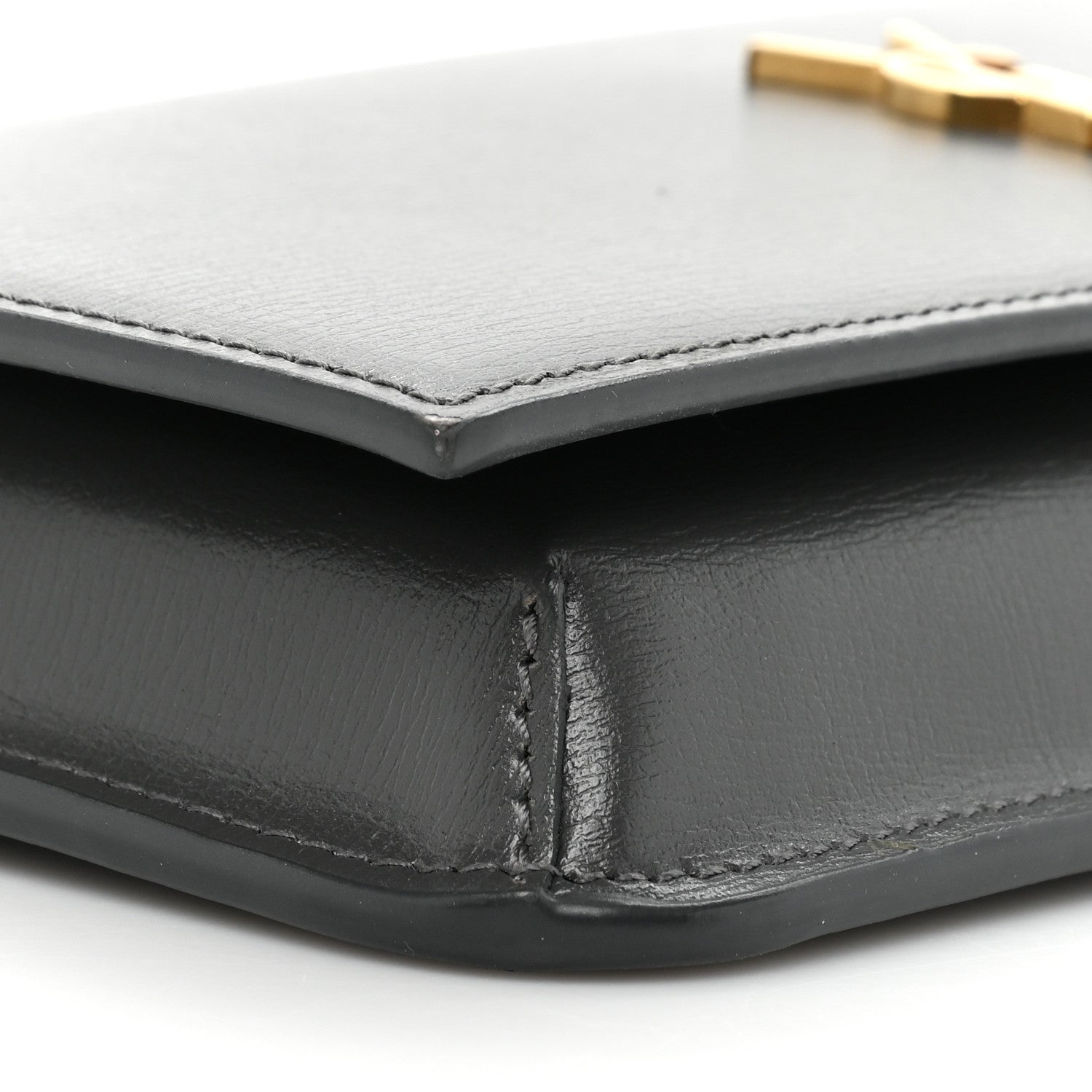 Saint Laurent Smooth Calfskin Monogram Phone Holder Crossbody Pebble 9 of 11