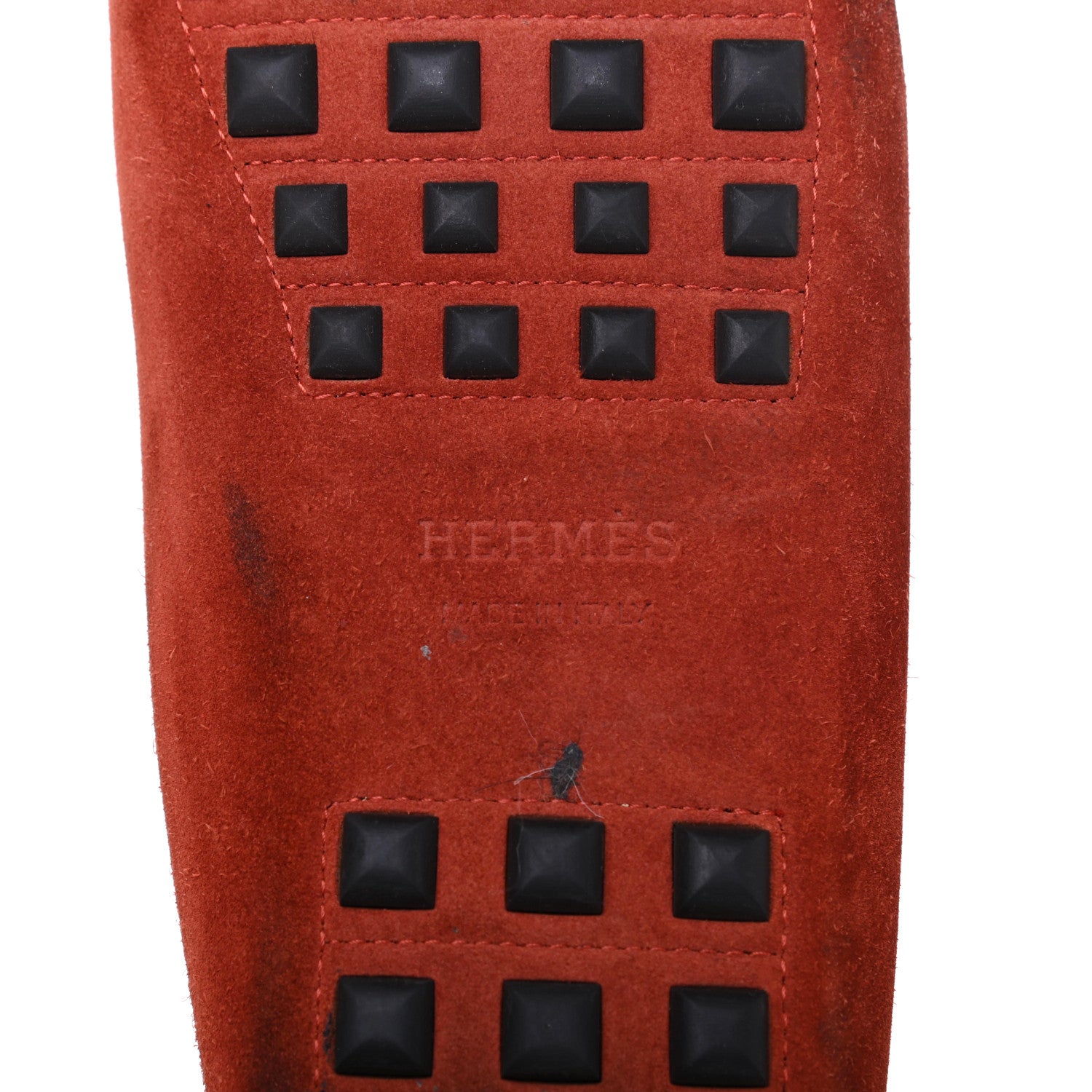 Hermes Suede Irving Moccasin Loafers 43 Rouge 6 of 16