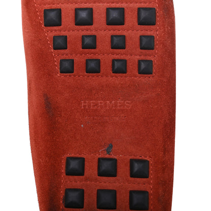 Hermes Suede Irving Moccasin Loafers 43 Rouge 6 of 16