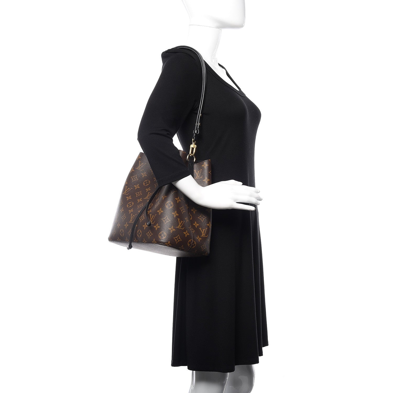 Louis Vuitton Monogram Neonoe MM Black 2 of 10