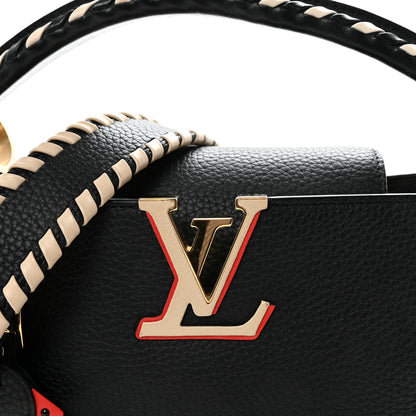 Louis Vuitton Taurillon Crafty Capucines MM Black 7 of 9