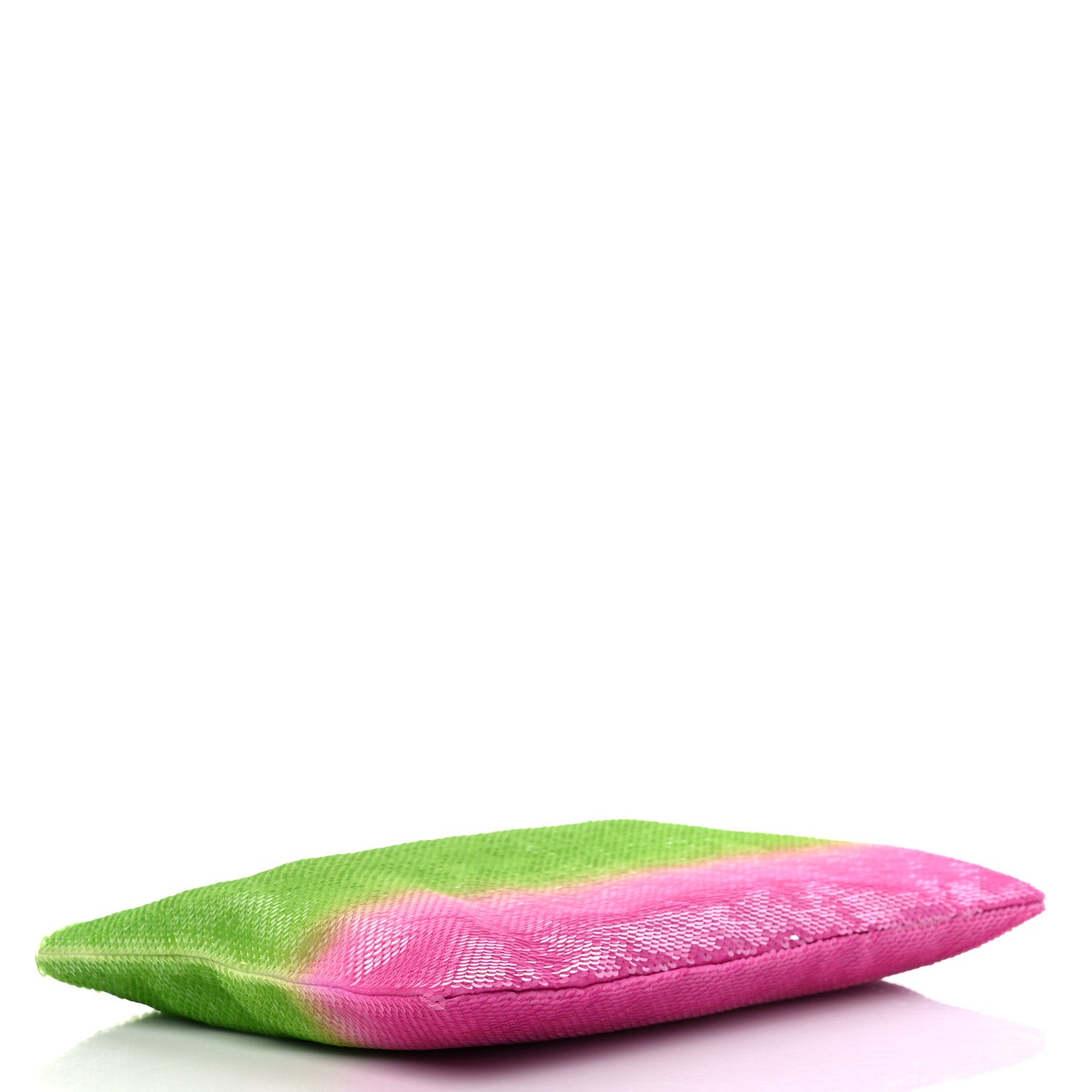 Prada Sequin Ombre Clutch Green Pink 4 of 9