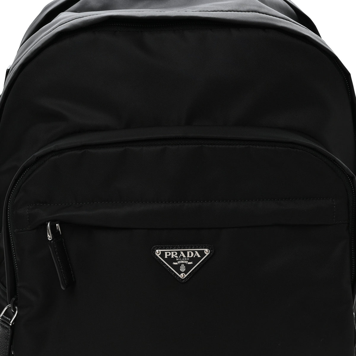 Prada Re-Nylon Saffiano Zip Backpack Black 7 of 9