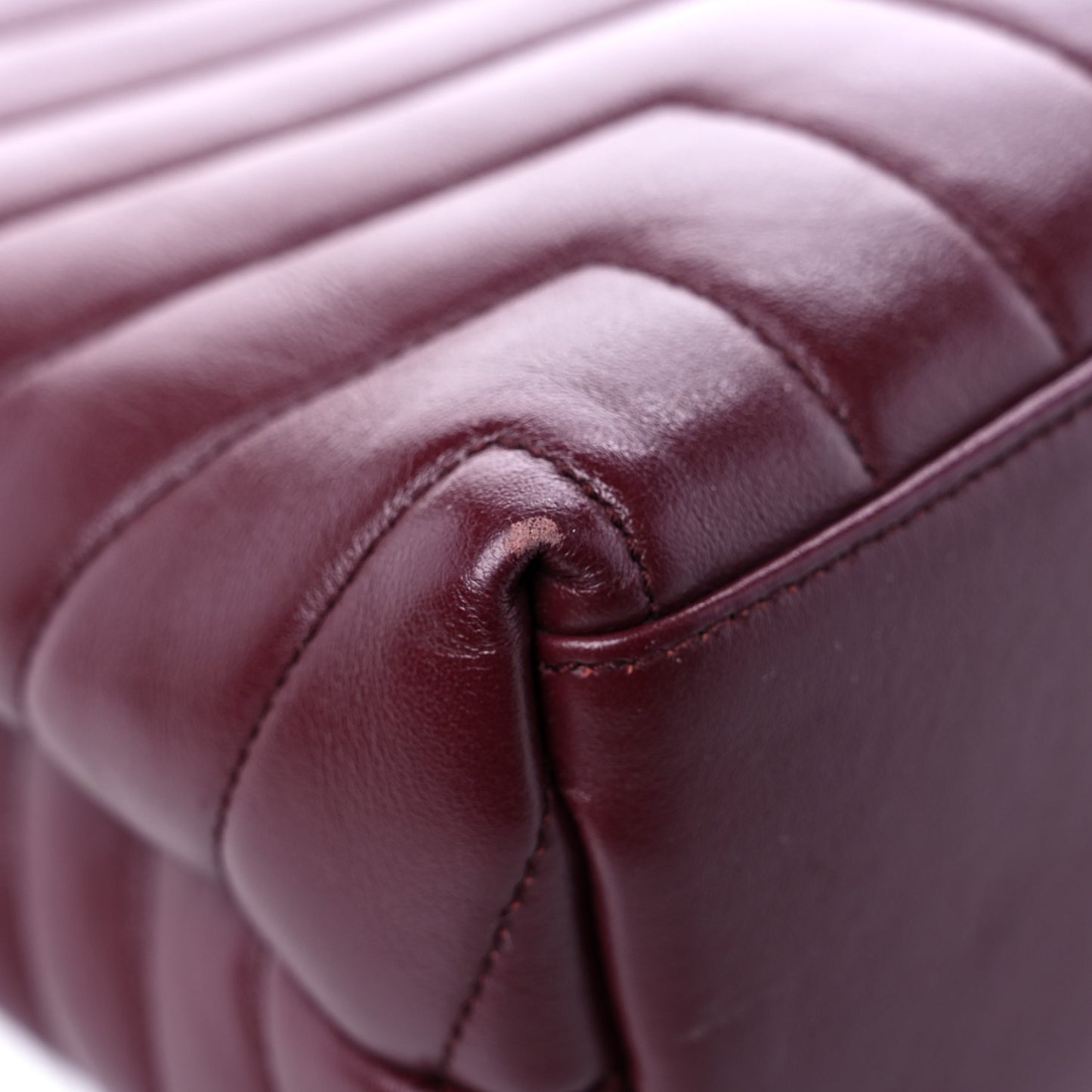 Calfskin Y Quilted Monogram Medium Loulou Chain Satchel Rouge Legion