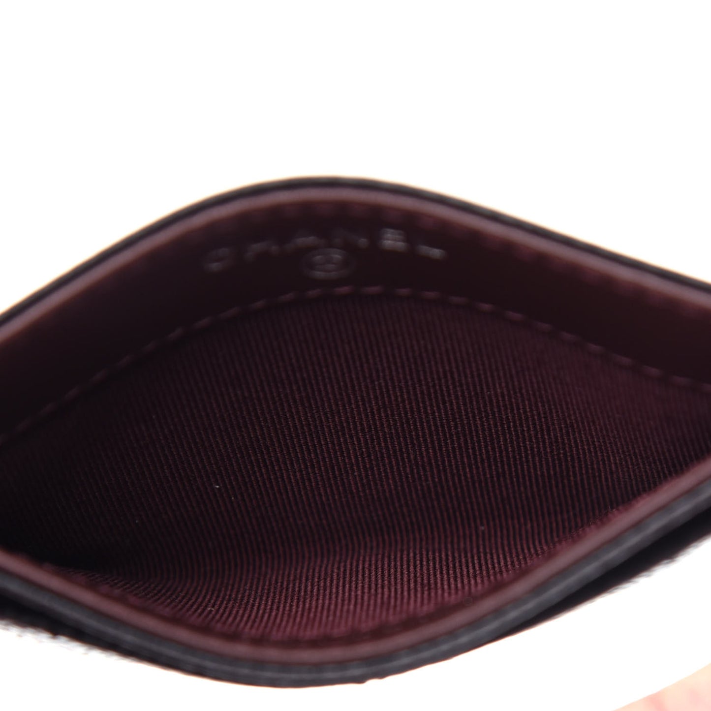 Caviar Quilted Card Holder Black