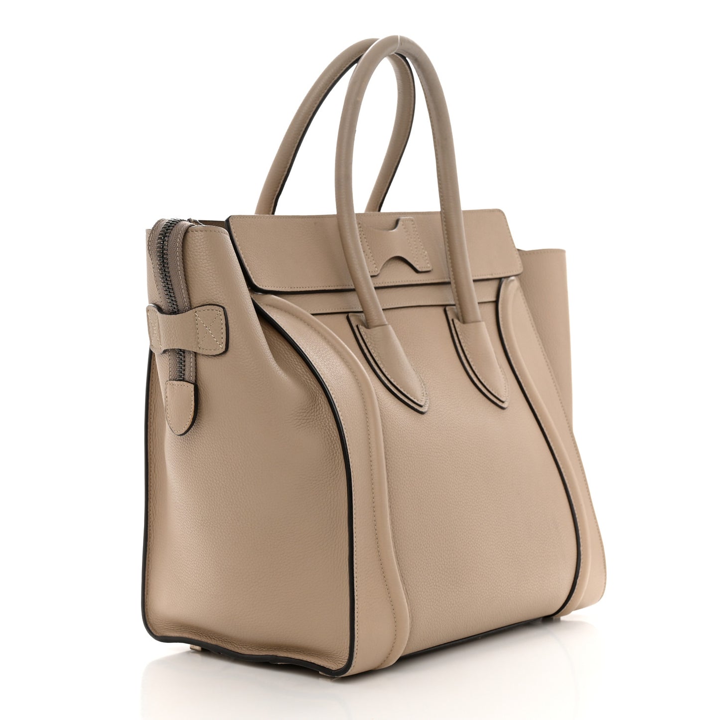 Drummed Calfskin Mini Luggage Dune