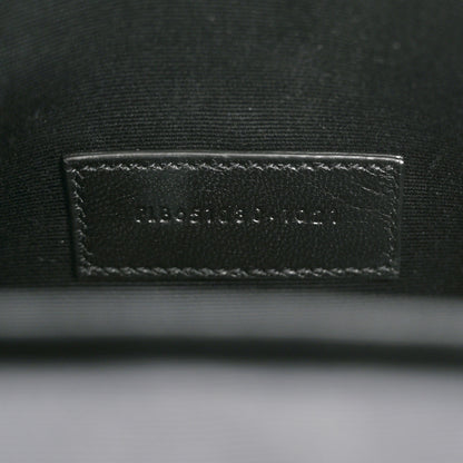 Saint Laurent Grain De Poudre Textured Mixed Matelasse Triquilt Monogram Clutch Vert Fonce 7 of 12