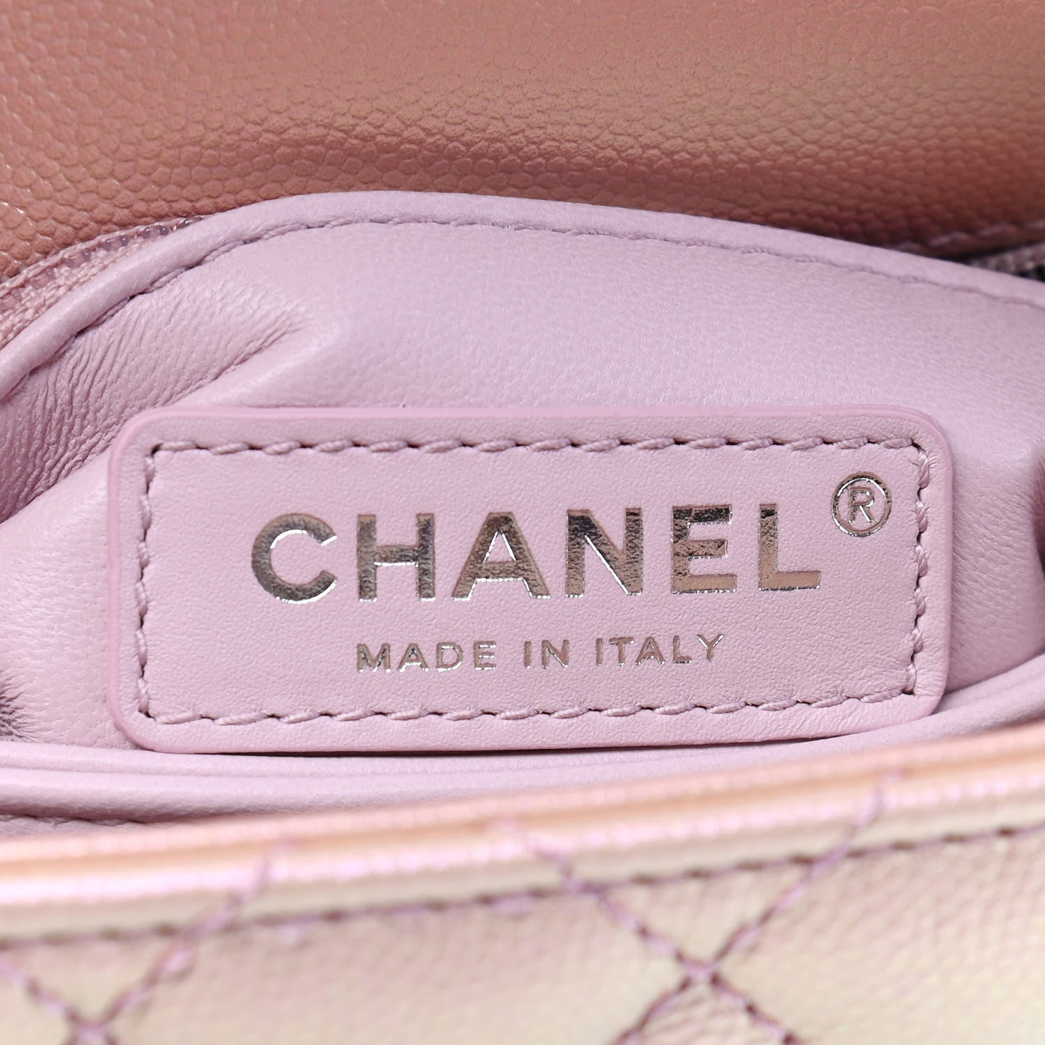 Chanel Iridescent Caviar Quilted Extra Mini Coco Handle Flap Light Pink 6 of 9