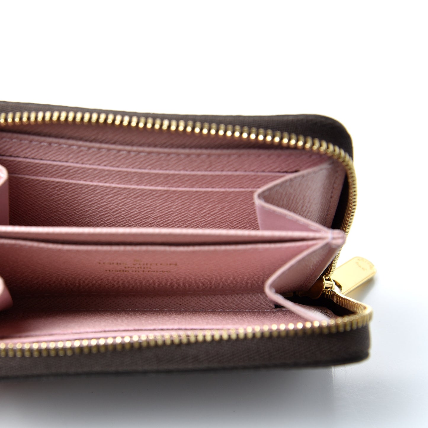 Damier Ebene Zippy Coin Purse Rose Ballerine