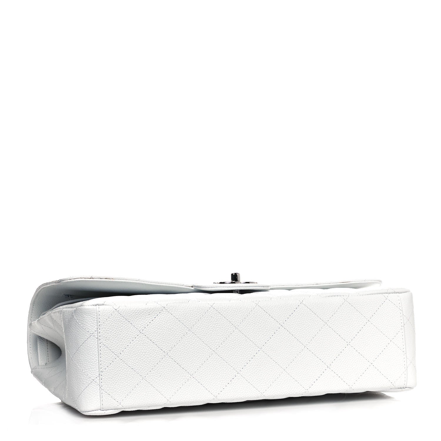 Chanel Caviar Quilted Maxi Double Flap White 4 of 14