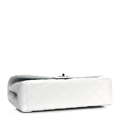 Chanel Caviar Quilted Maxi Double Flap White 4 of 14