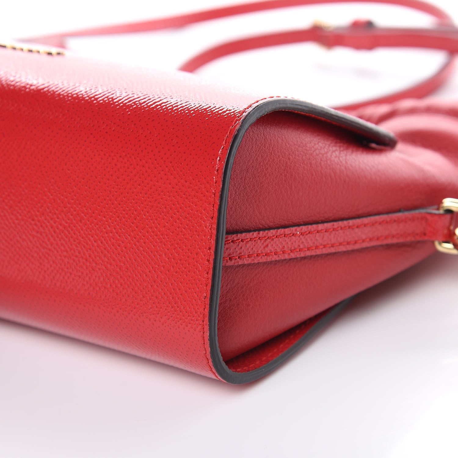 Burberry Patent Calfskin Small Dinton Crossbody Bag Bright Rose 11 of 11