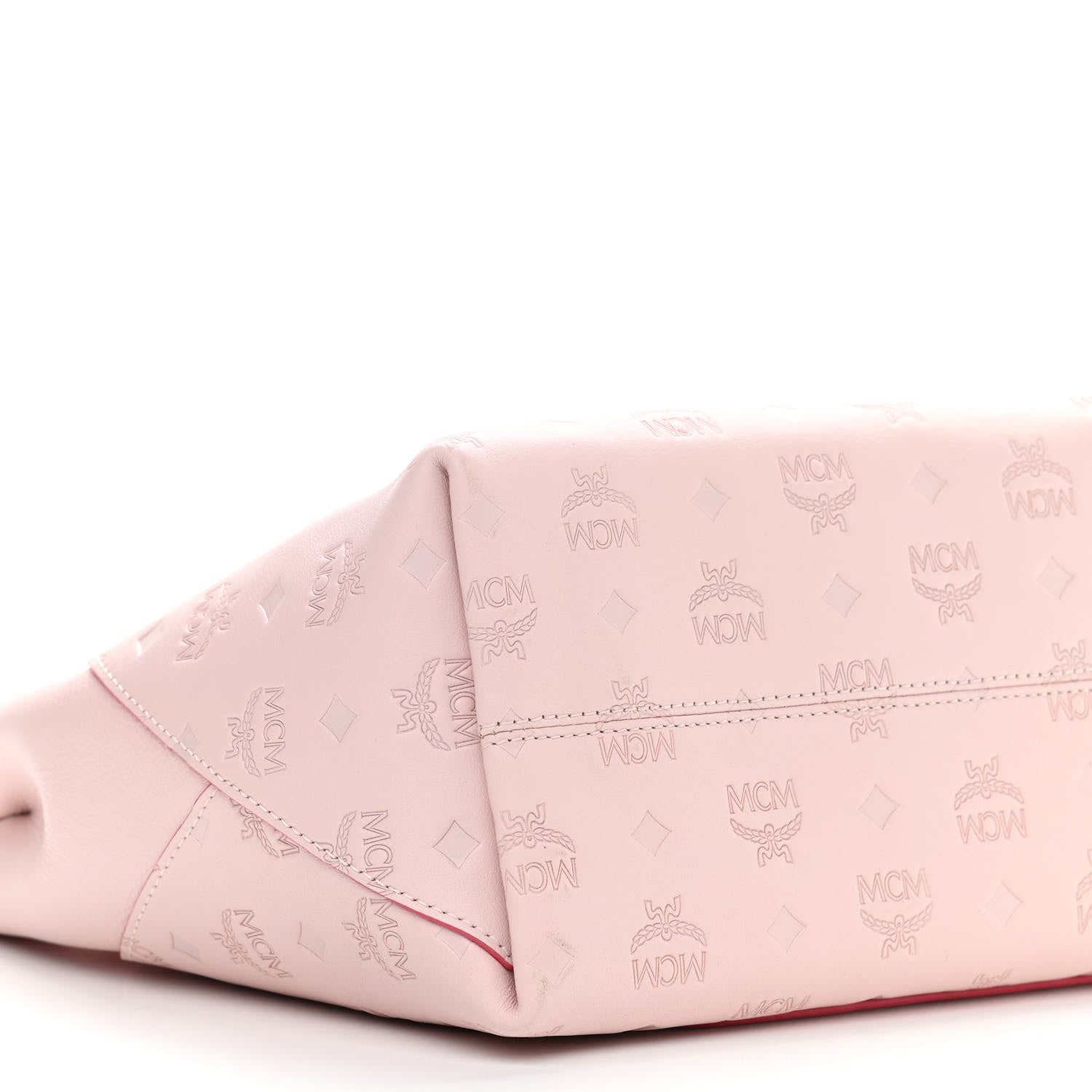 MCM Calfskin Ottomar Monogram Medium Klara Hobo Pink Blush 8 of 9