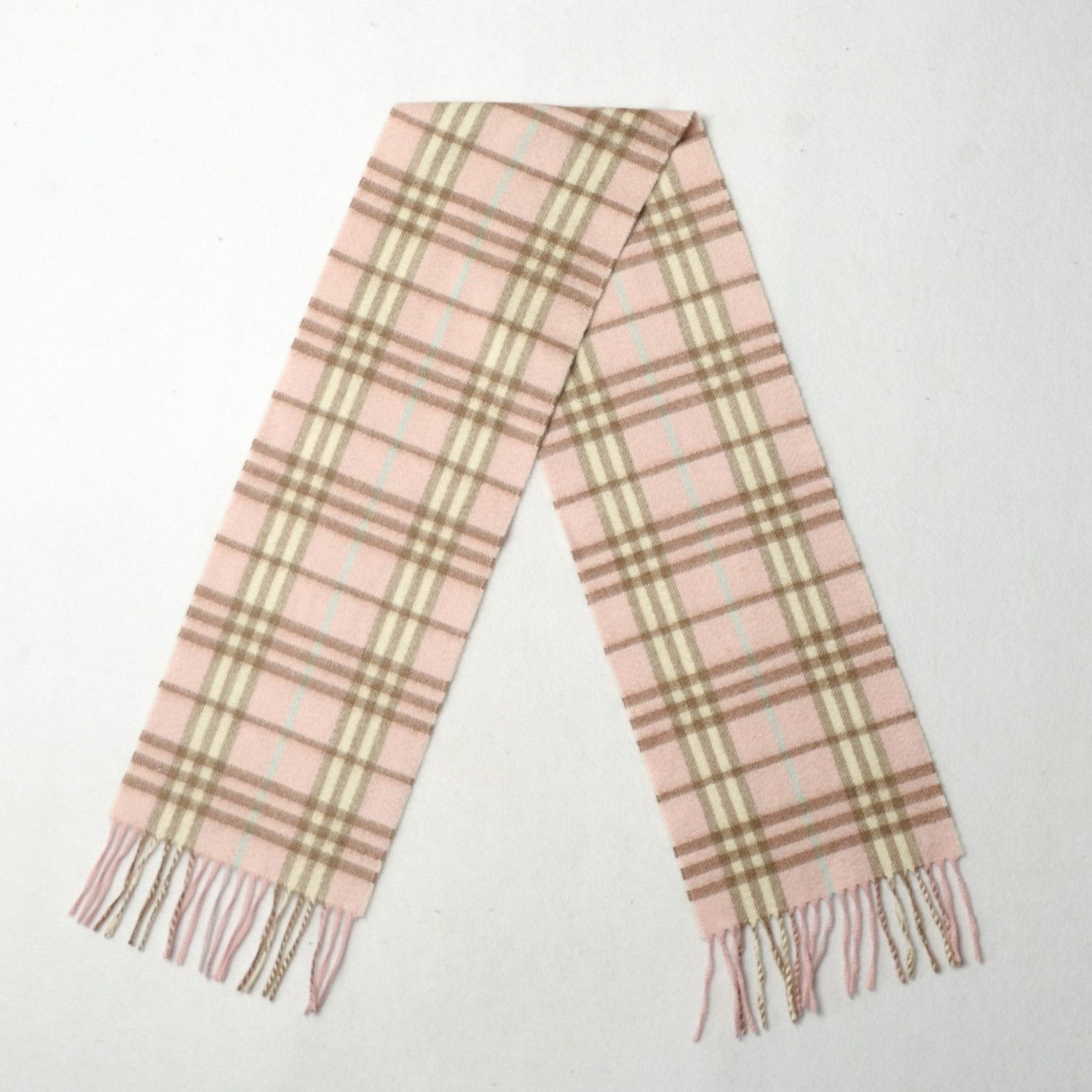 Burberry Cashmere Nova Check Scarf Pink 3 of 4