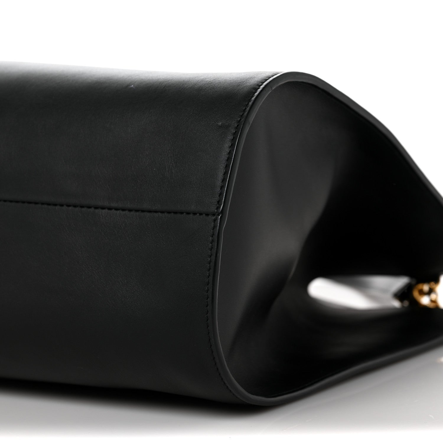 Salvatore Ferragamo Calfskin Gancini Trifolio Tote Bag Black 8 of 10