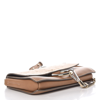 Chloe Ostrich Calfskin Small Faye Shoulder Bag Light Brown 4 of 10
