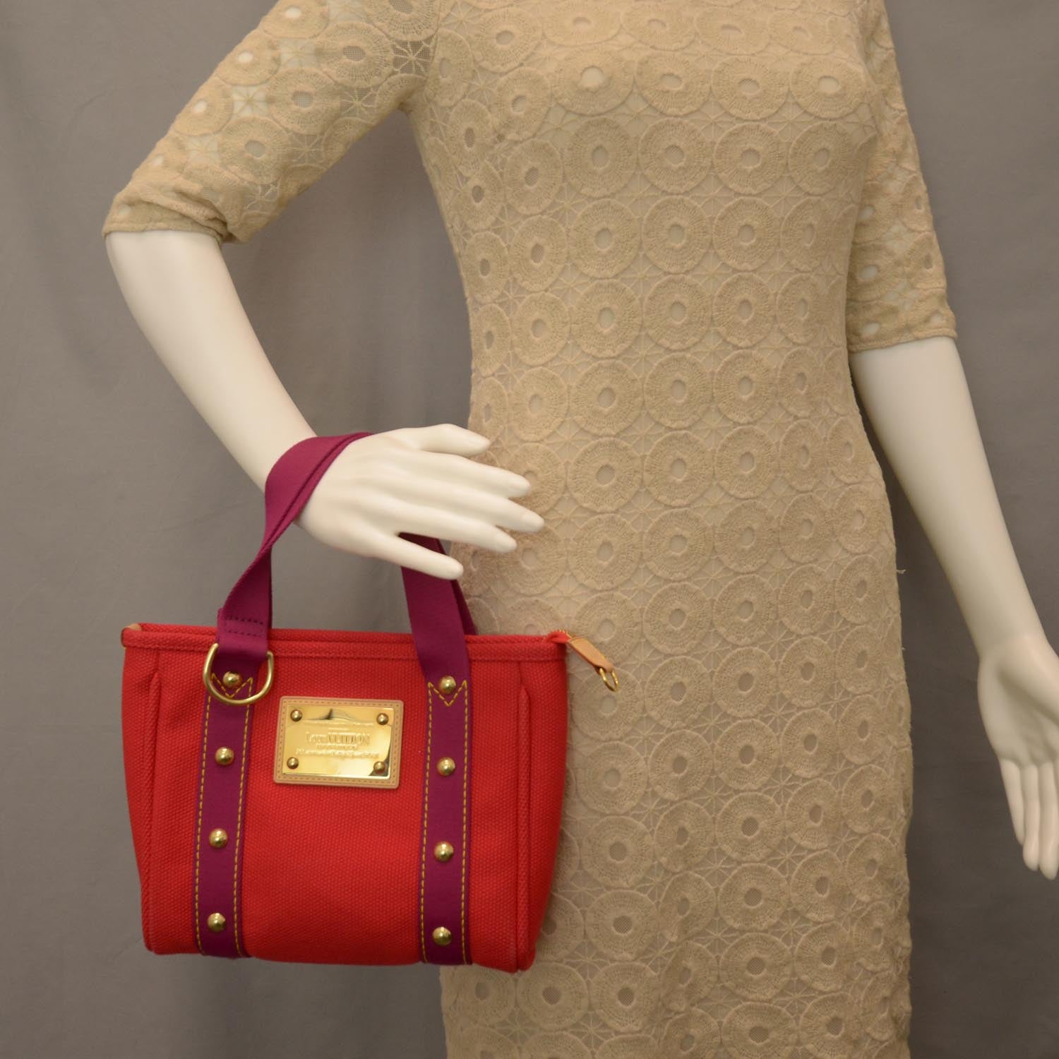 Louis Vuitton Antigua Cabas PM Red 2 of 7