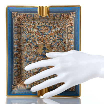 Hermes Porcelain Les Jardins D'Armenie Ashtray 2 of 7
