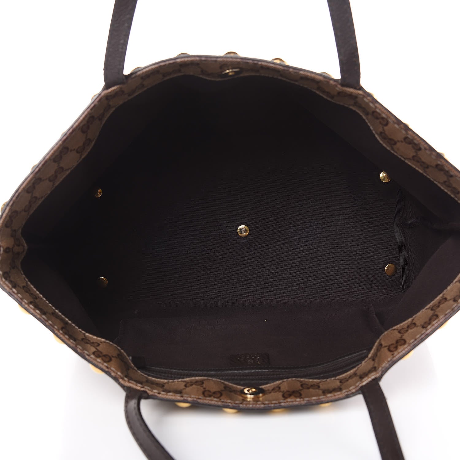 Gucci Crystal Monogram Medium Babouska Shopping Tote Dark Brown 5 of 21