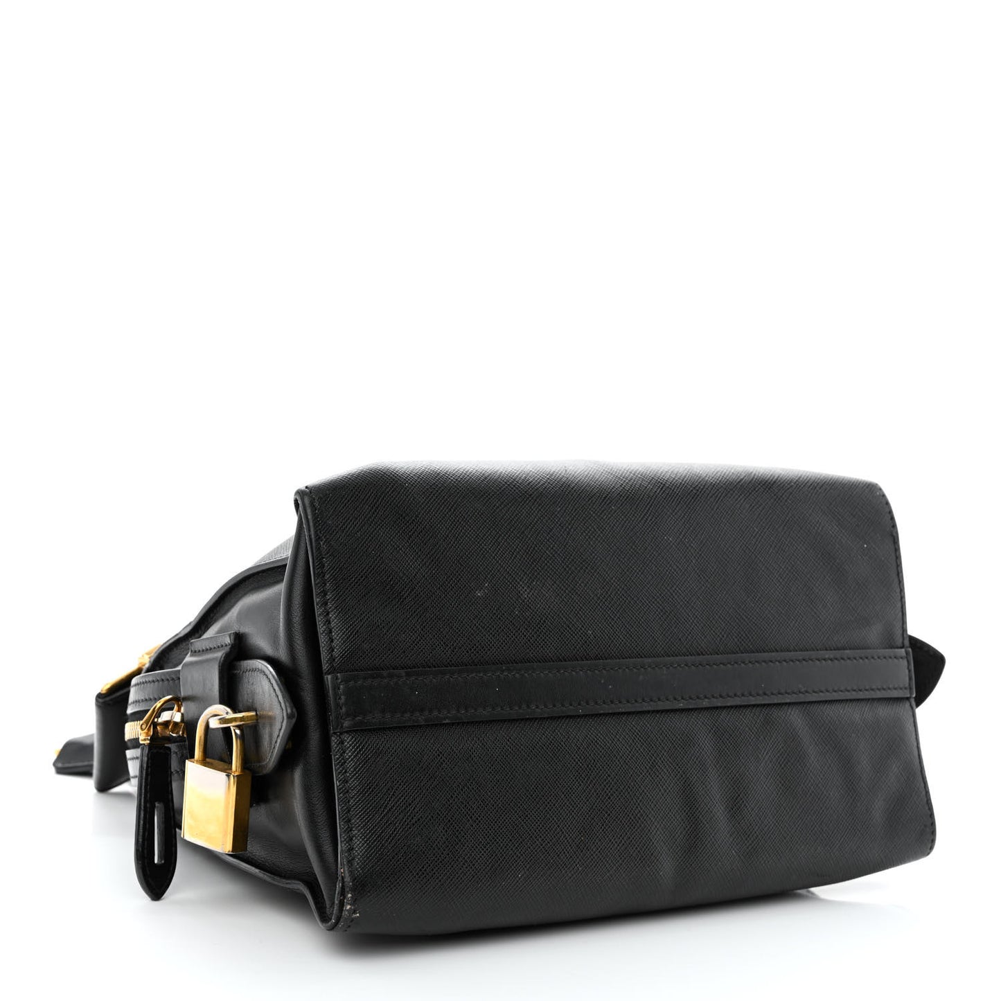 Saffiano City Calfskin Small Esplanade Tote Black