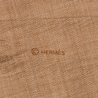 Hermes Cashmere Silk Les Ailes De Pegase Scarf 100 Caramel Black Creme 3 of 4