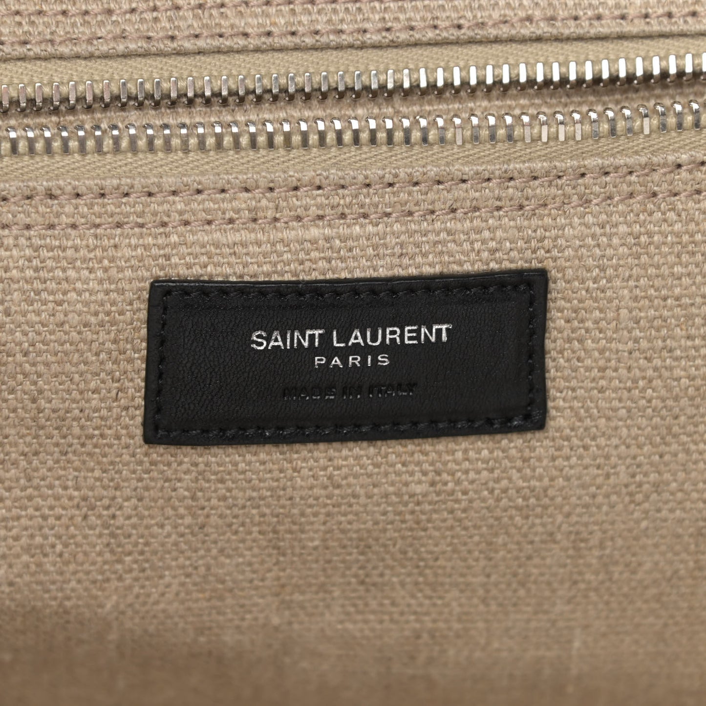 Linen Calfskin Rive Gauche Tote Optic White