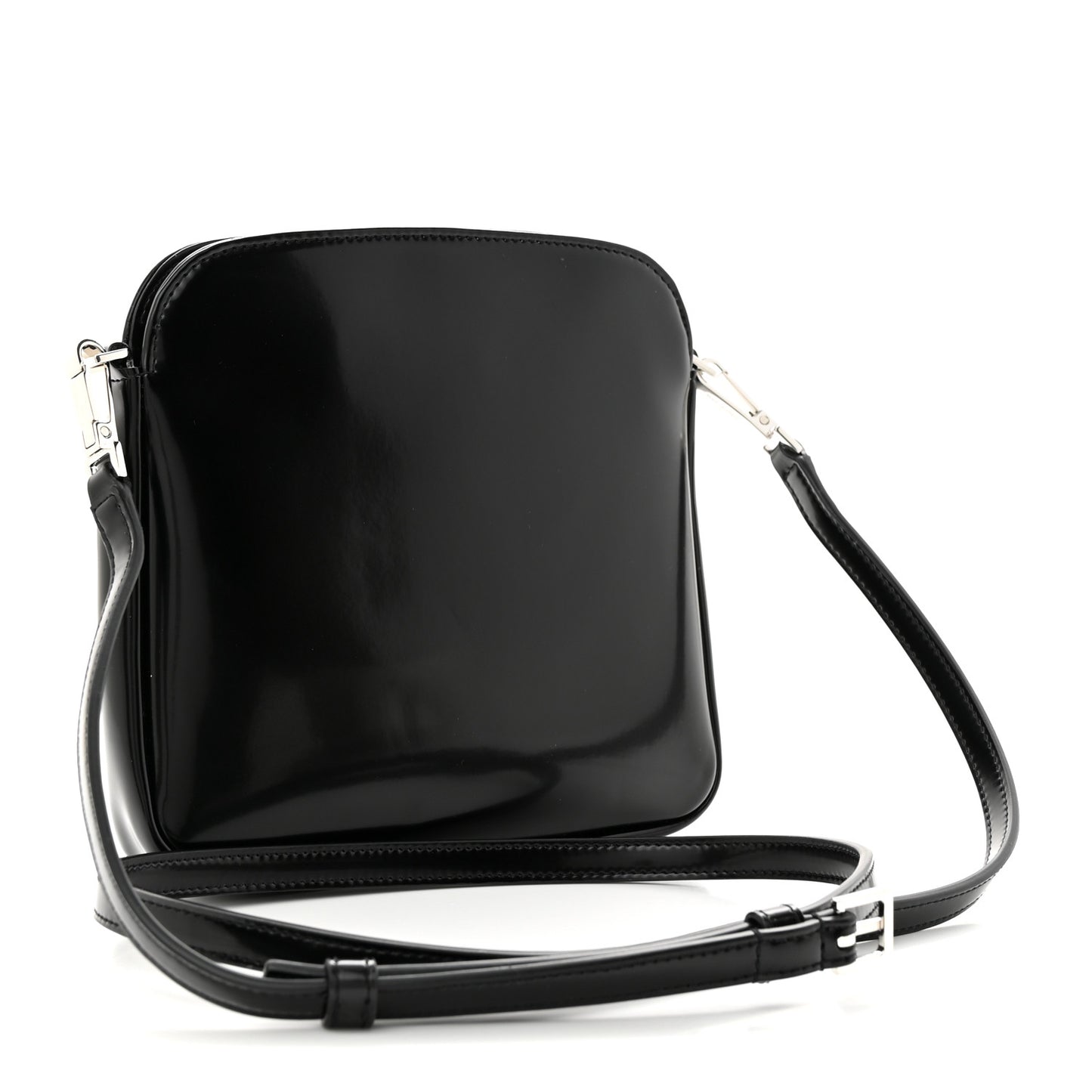 Brushed Calfskin Mini Camera Bag Black