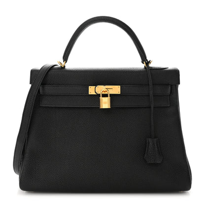Hermes Togo Kelly Retourne 32 Black 1 of 13