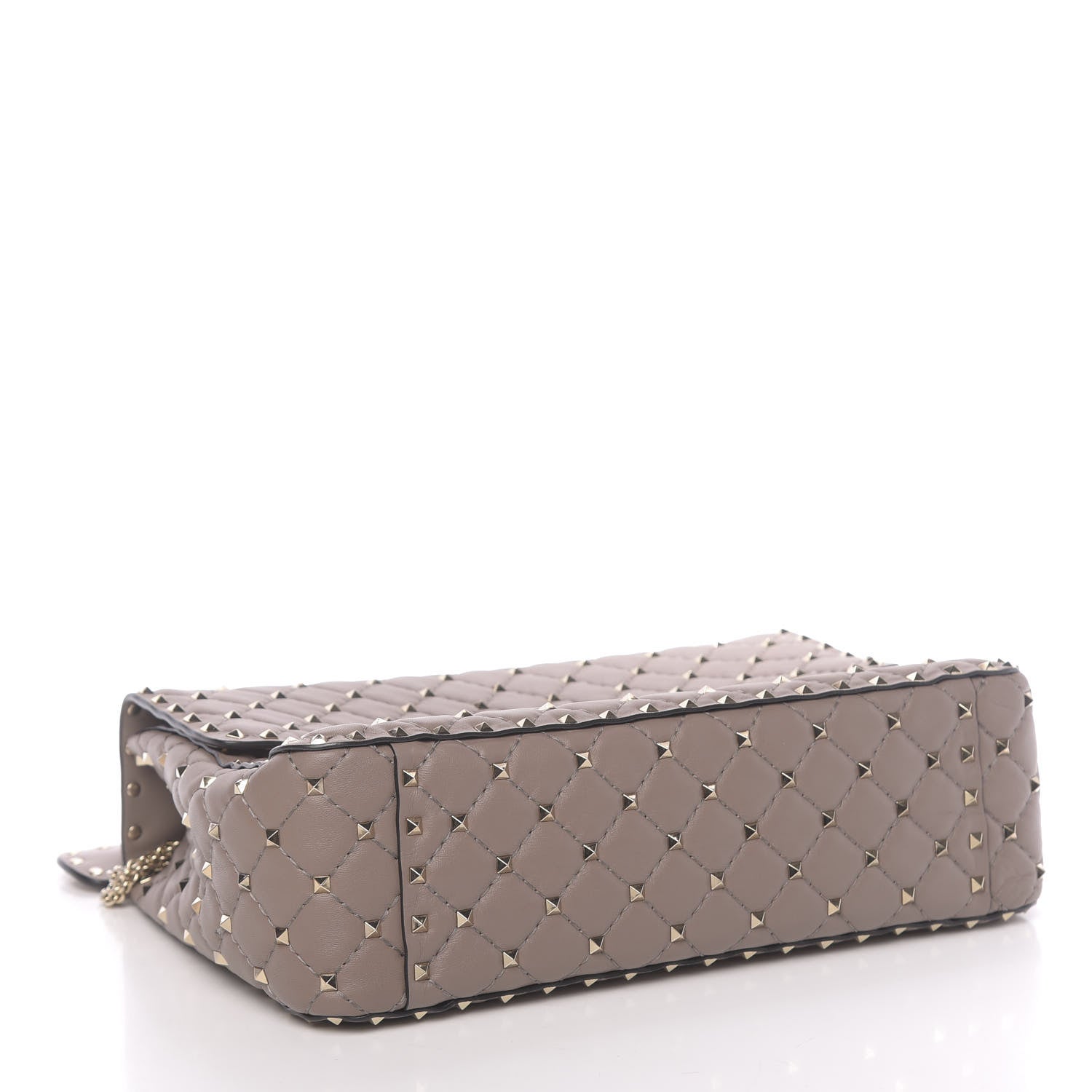 Valentino Garavani Nappa Large Rockstud Spike Shoulder Bag Clay 3 of 11