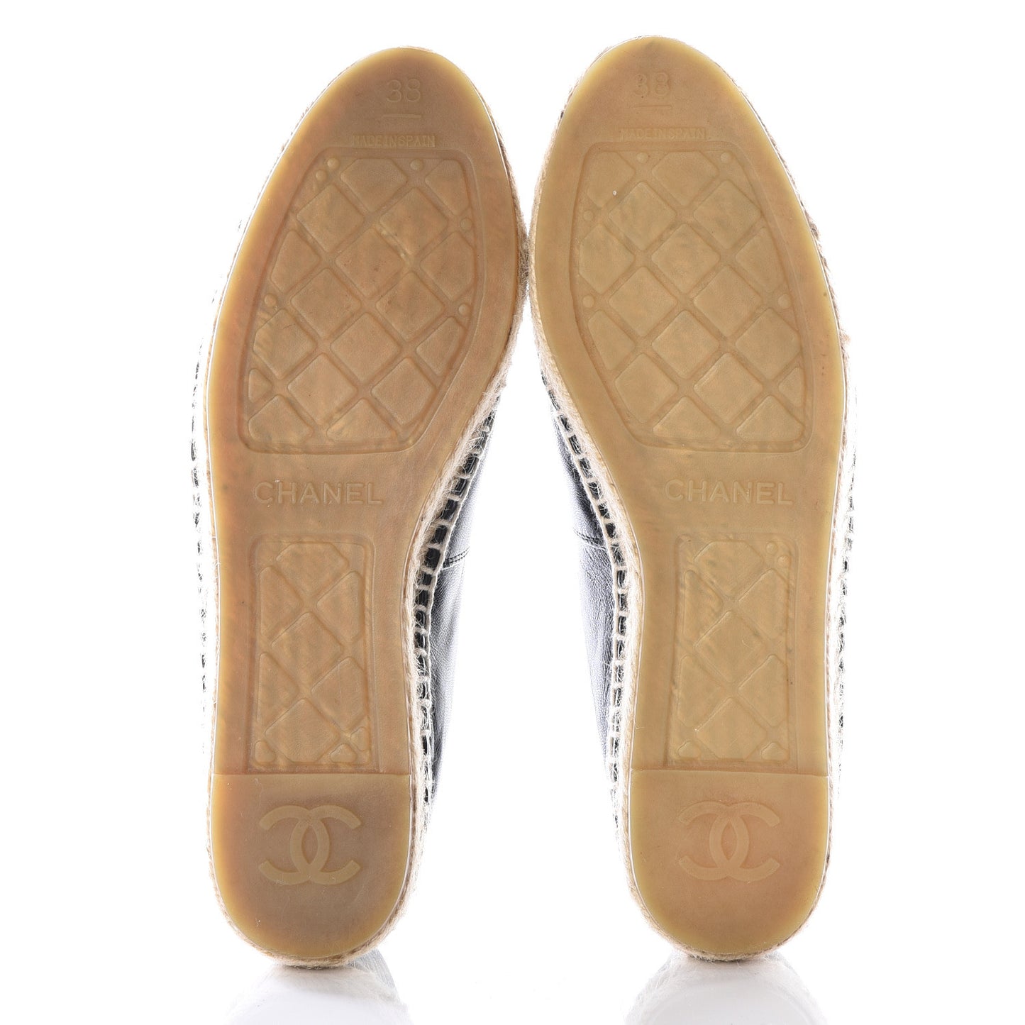 Lambskin CC Espadrilles 38 Black
