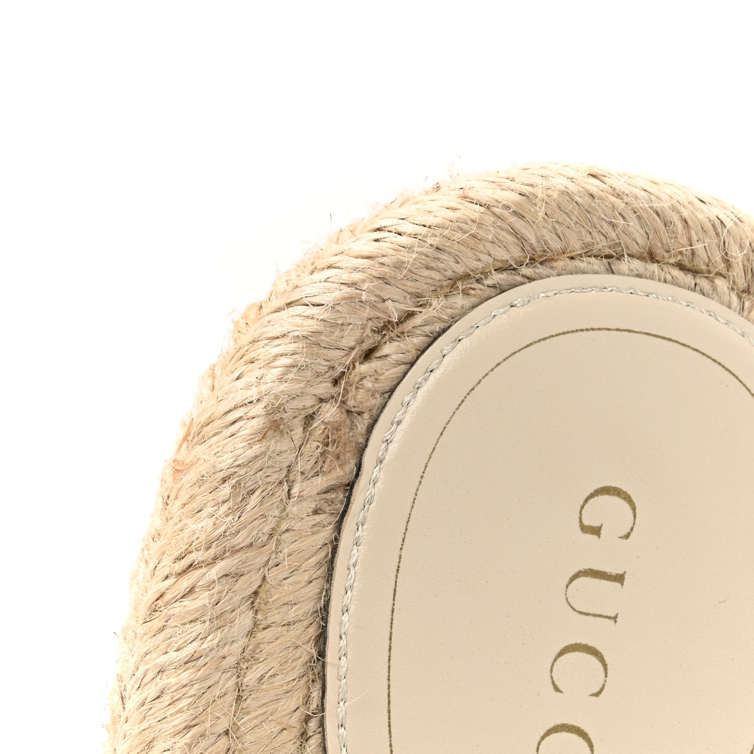 Gucci Raffia Interlocking G Flat Slide Espadrille Sandals 36.5 White 10 of 10