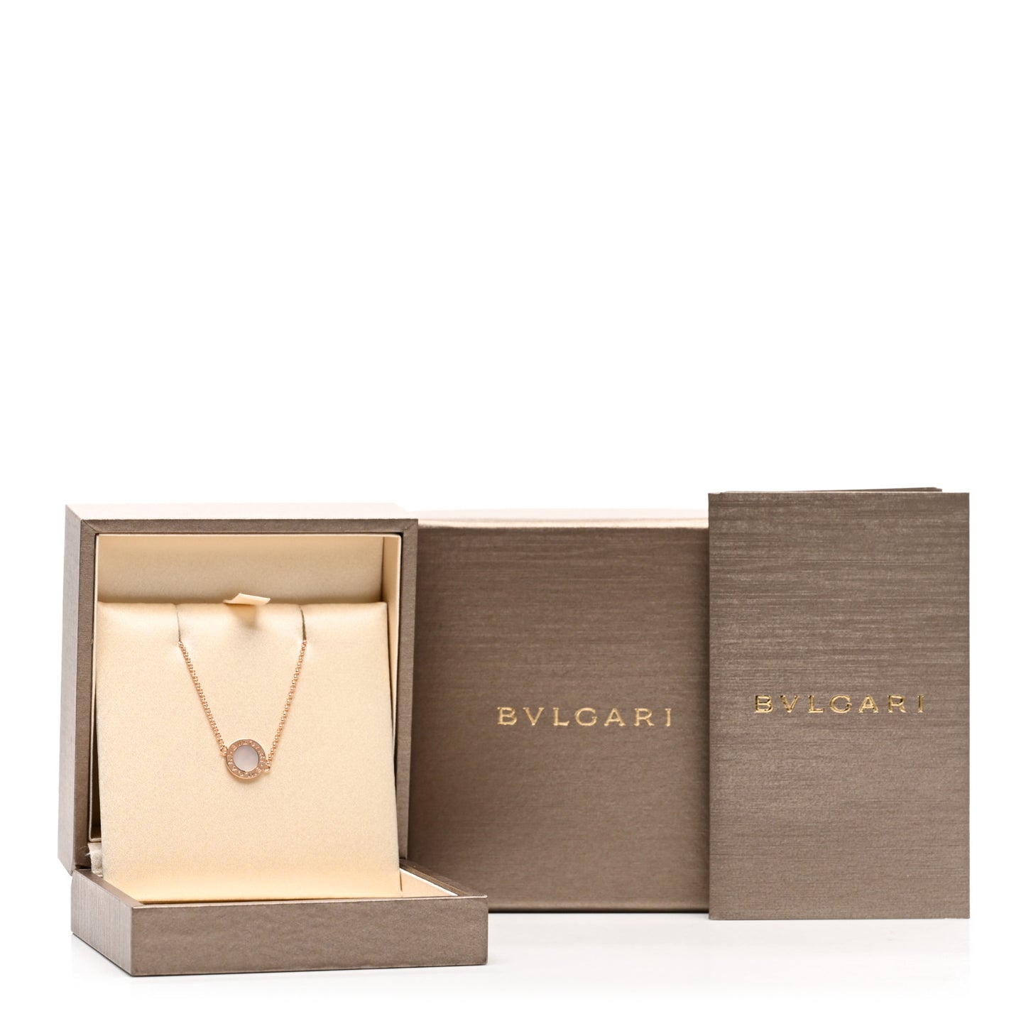 18K Rose Gold Mother of Pearl Bvlgari Bvlgari Engravable Bracelet SM