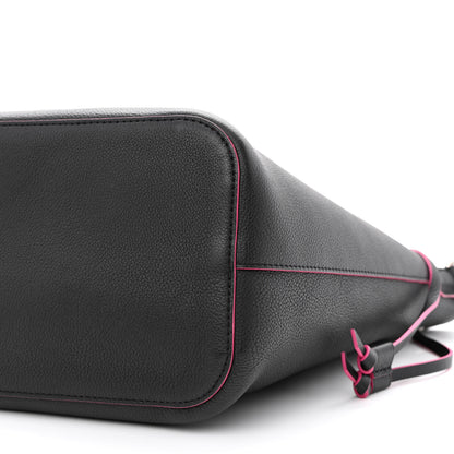 Louis Vuitton Calfskin Lockme Bucket Black 10 of 11