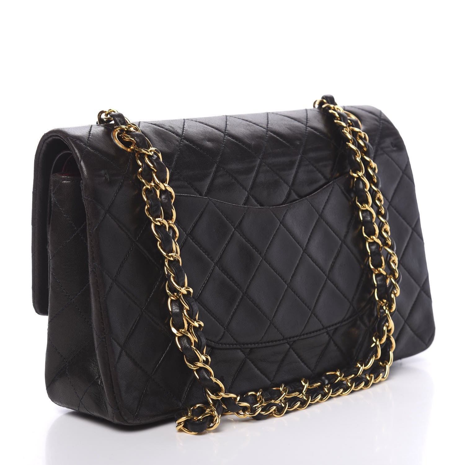Chanel Lambskin Quilted Medium Double Flap Black 3 of 12