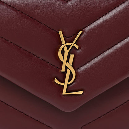 Saint Laurent Calfskin Y Quilted Monogram Toy Loulou Monogram Crossbody Bag Rouge Legion 8 of 12