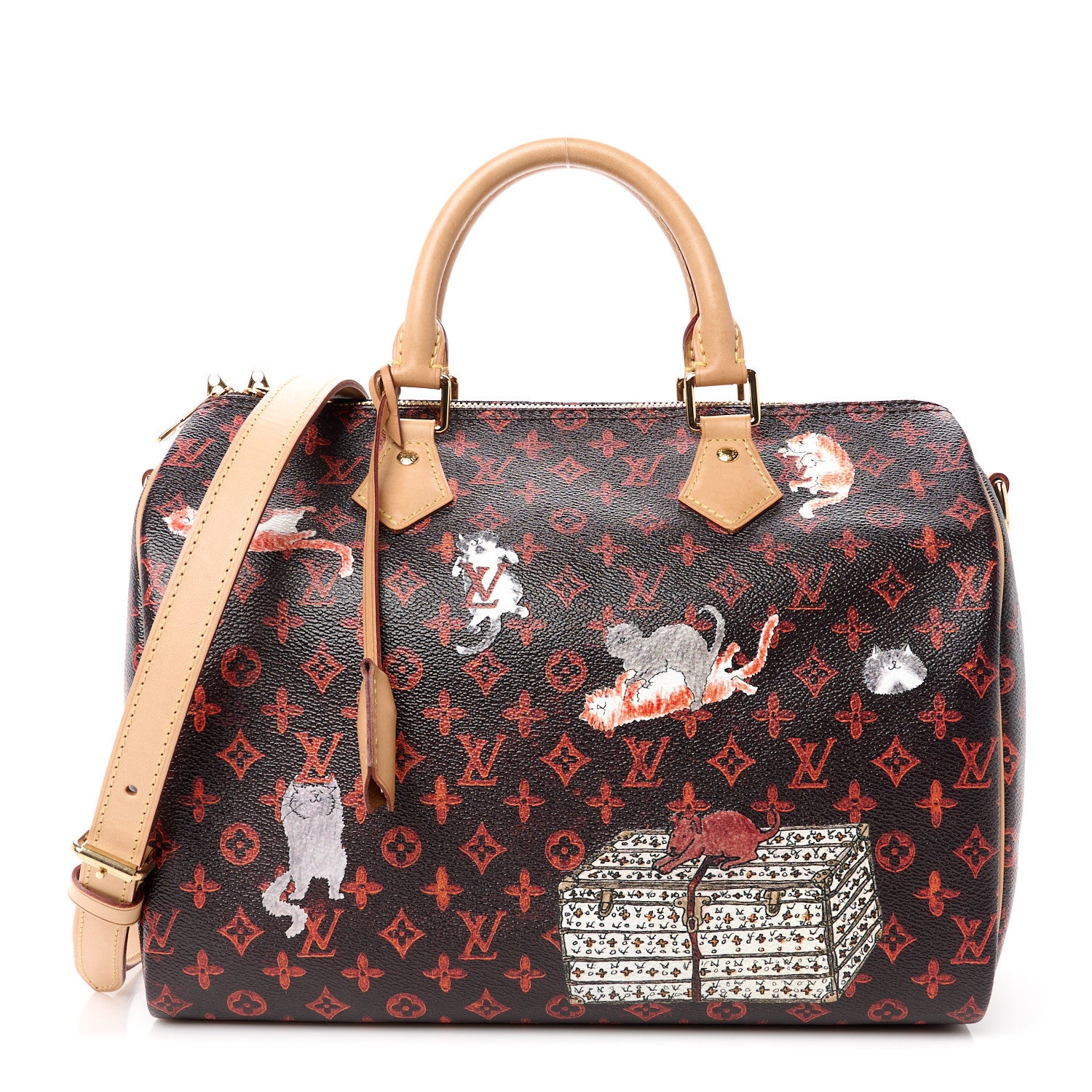 Louis Vuitton Catogram Speedy Bandouliere 30 Marron 1 of 15