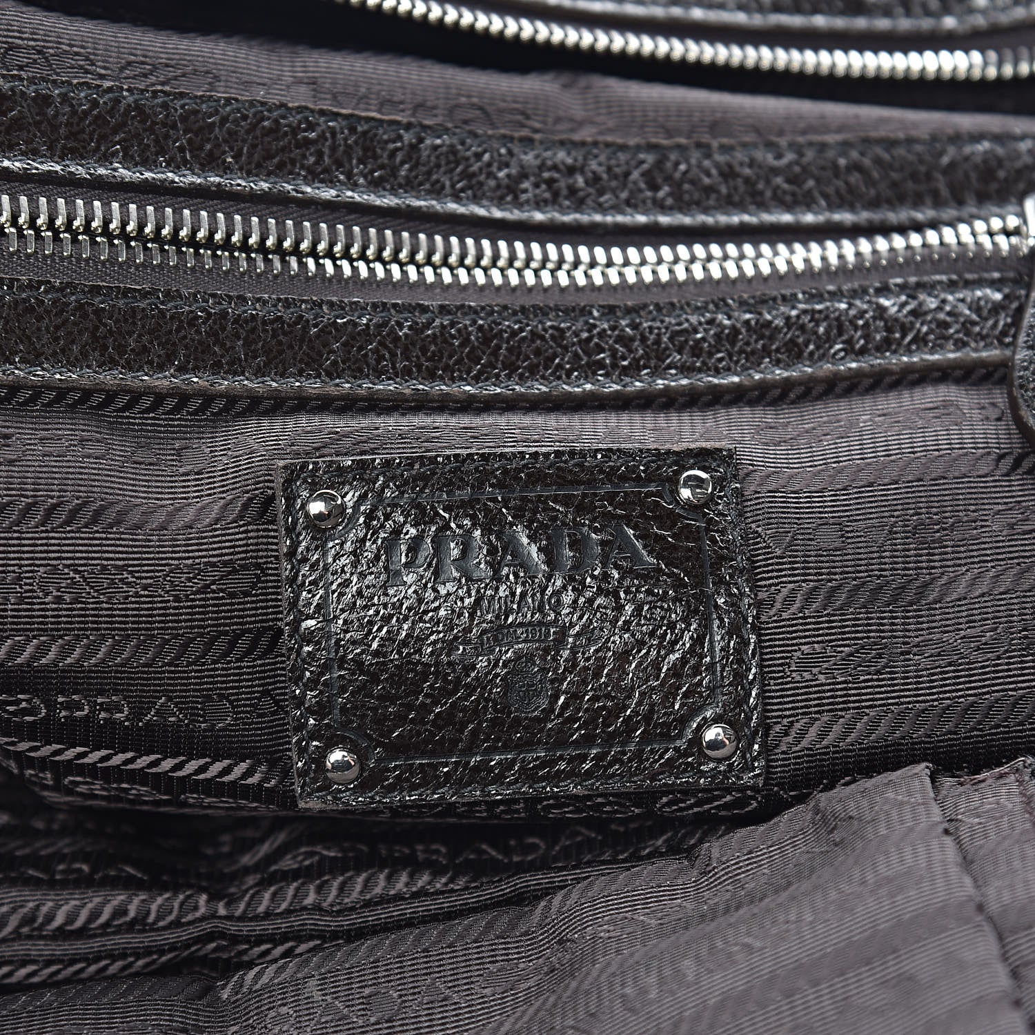 Prada Cervo Lux Bauletto Tote Ebano 6 of 18
