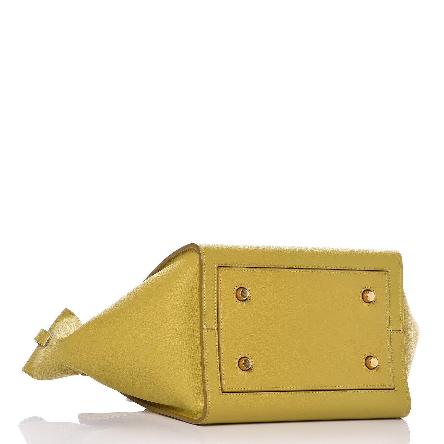 Crisped Calfskin Mini Tie Knot Tote Chartreuse