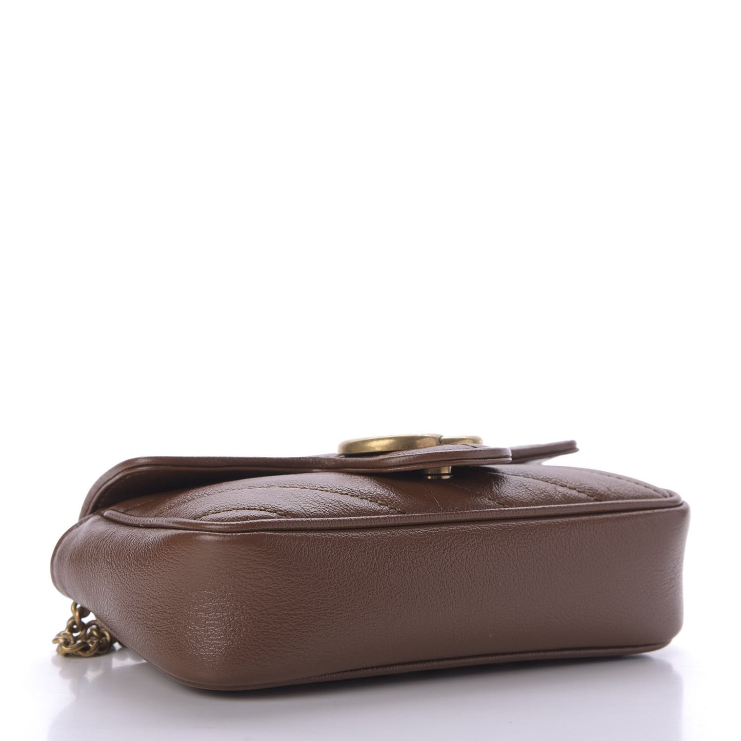 Azalea Calfskin Matelasse Diagonal Super Mini GG Marmont Shoulder Bag Cuir