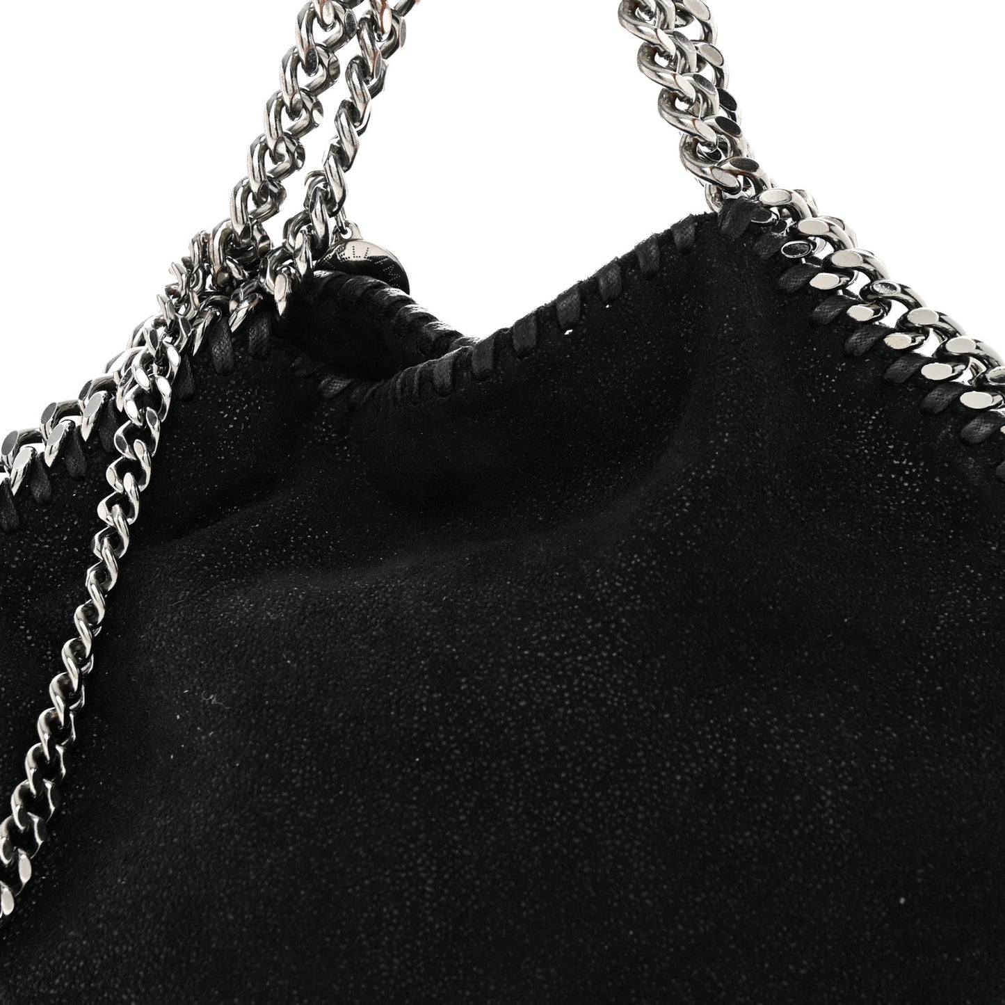 Shaggy Deer Mini Falabella Fold Over Tote Black