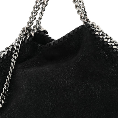 Stella McCartney Shaggy Deer Mini Falabella Fold Over Tote Black 8 of 11