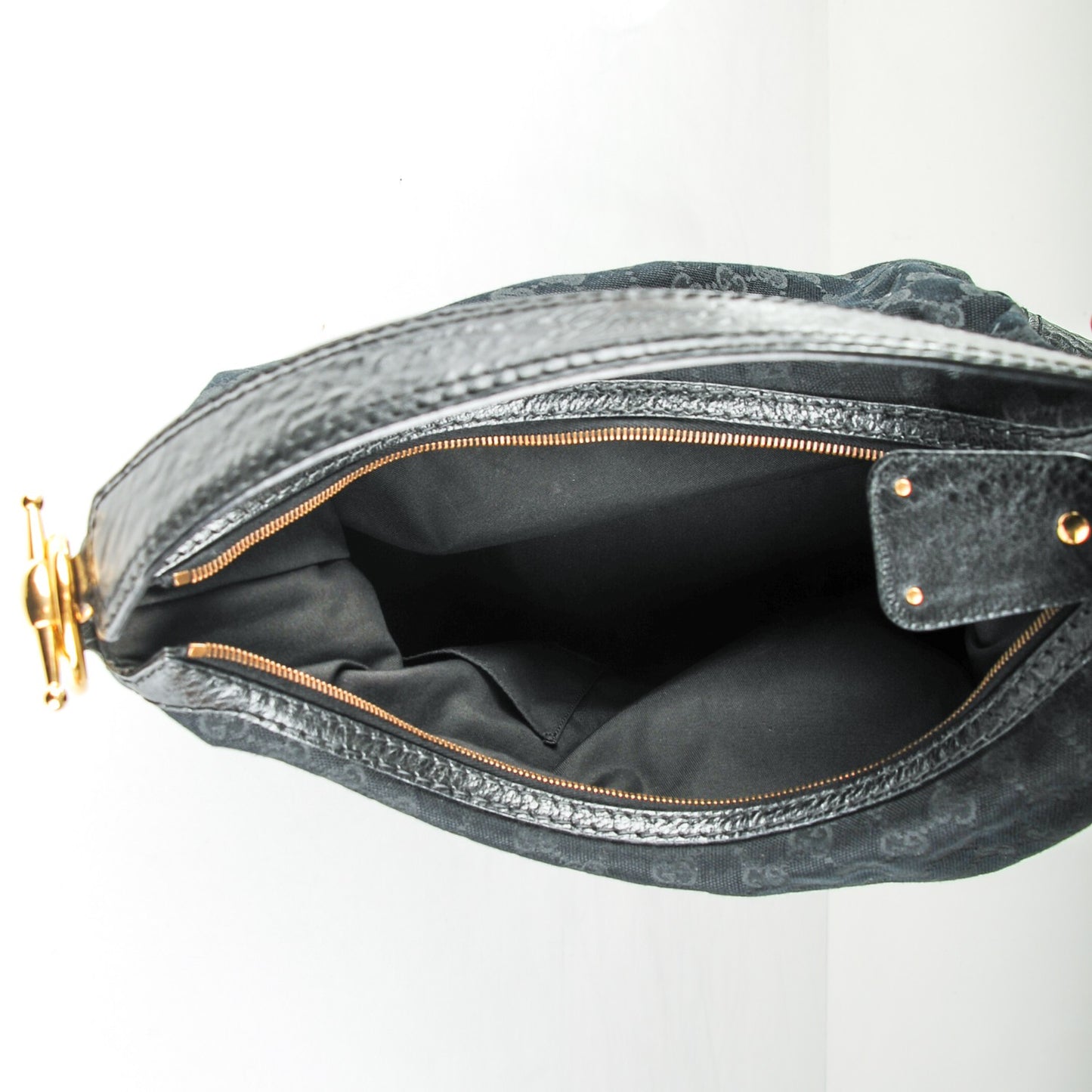 Monogram Medium Jockey Hobo Black