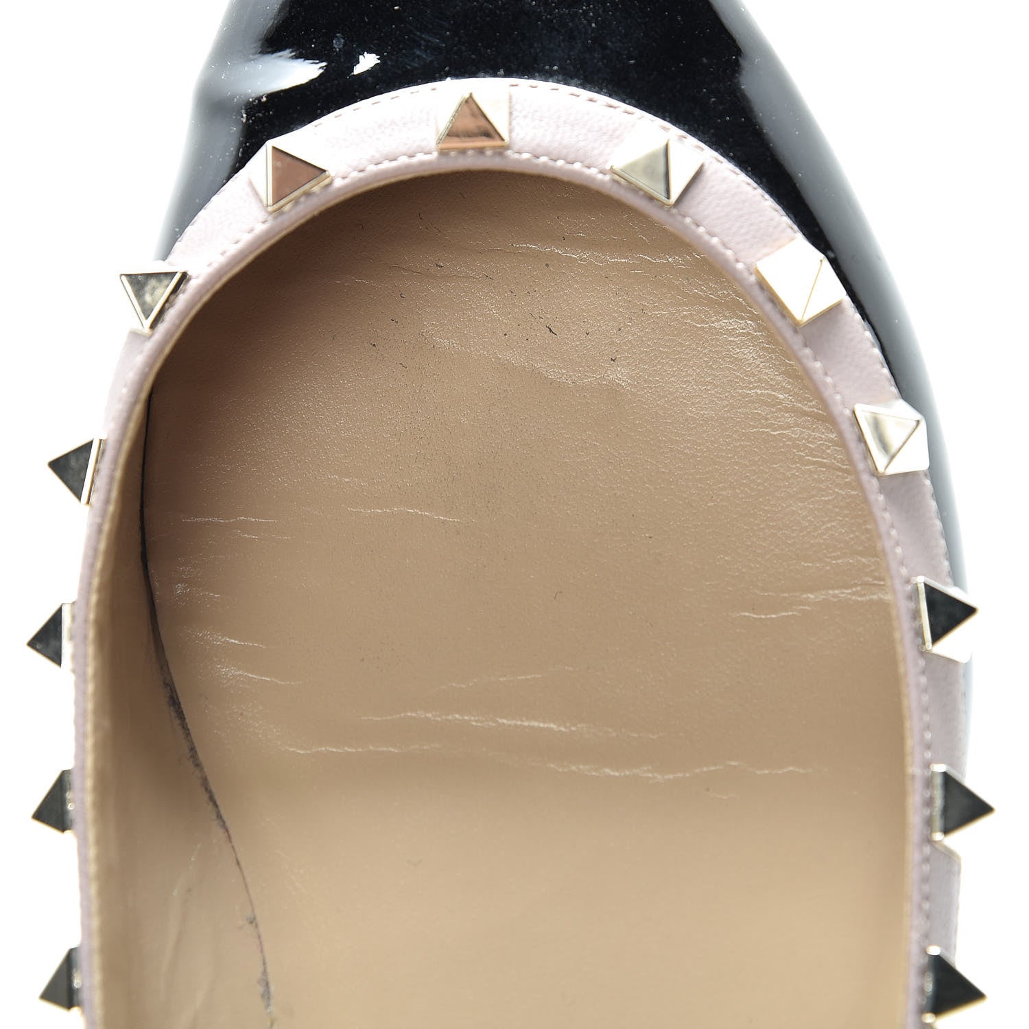 Valentino Garavani Patent Rockstud Ballerina Flats 41 Black Poudre 18 of 19