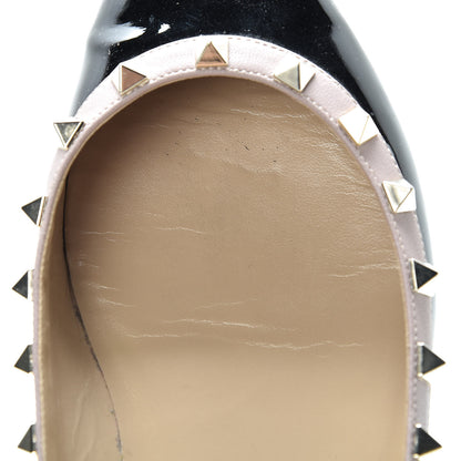 Valentino Garavani Patent Rockstud Ballerina Flats 41 Black Poudre 18 of 19
