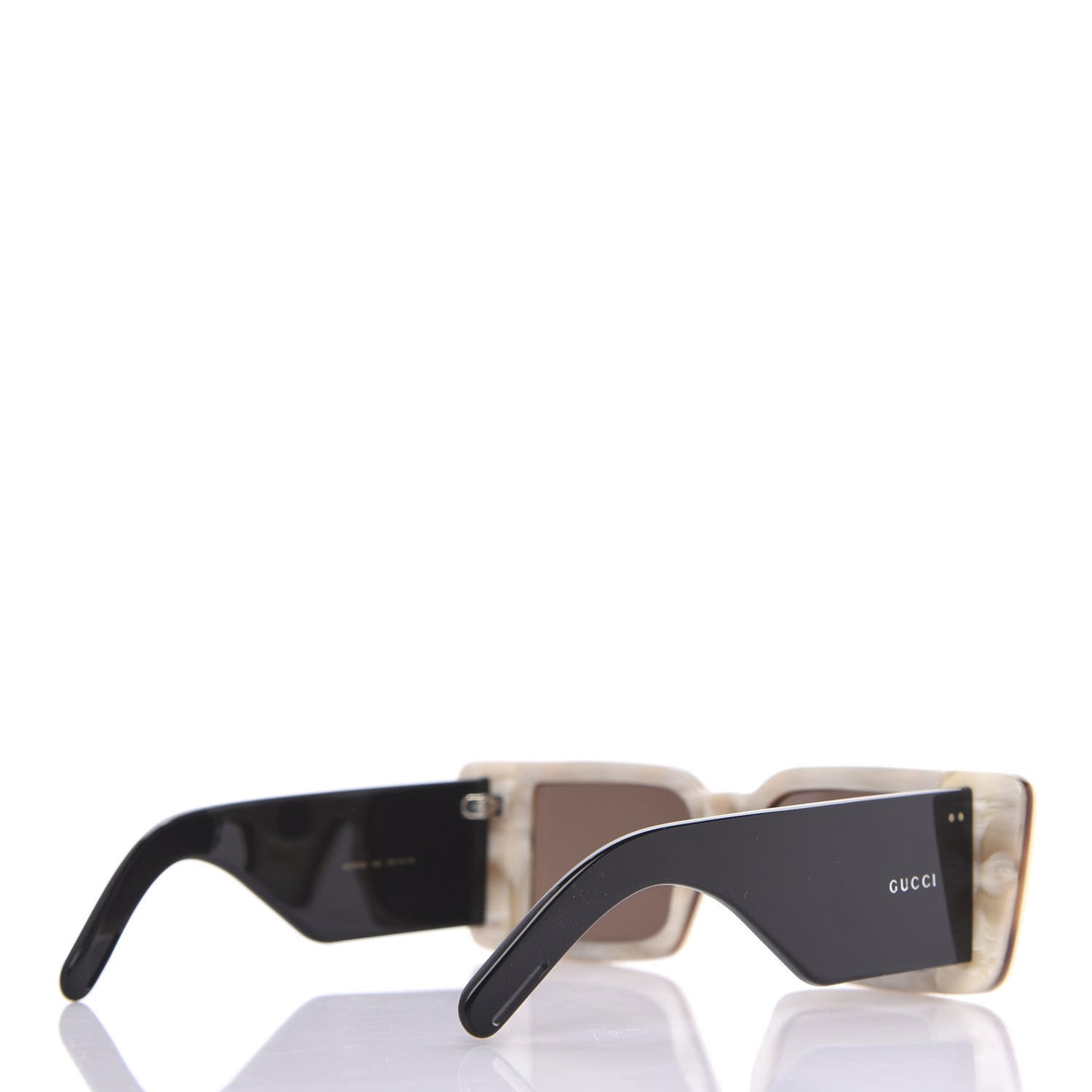 Acetate Rectangular Flap GG0543S Sunglasses White Black