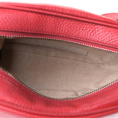 Gucci Pebbled Calfskin Small Soho Disco Bag Tabasco Red 4 of 5