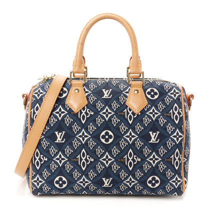 Louis Vuitton Jacquard Since 1854 Speedy Bandouliere 25 Blue 1 of 14